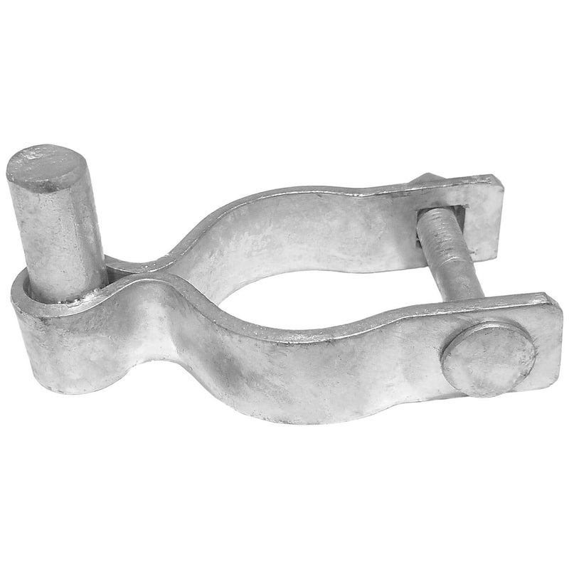 Jake Sales 1-7/8"" Chain Link Fence Gate Post Hinge - Use for 1-7/8"" Outside Diameter Post/Pipe - Galvanized Chain Link Post Gate Hinge - Nut/Bolt Included for Hinge - Image 1